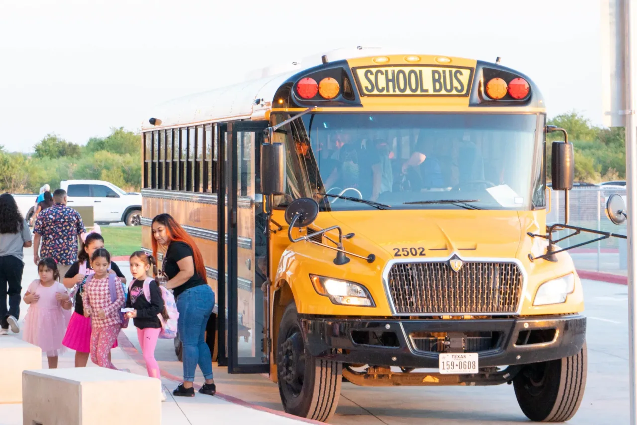 Dropping off students on the first day