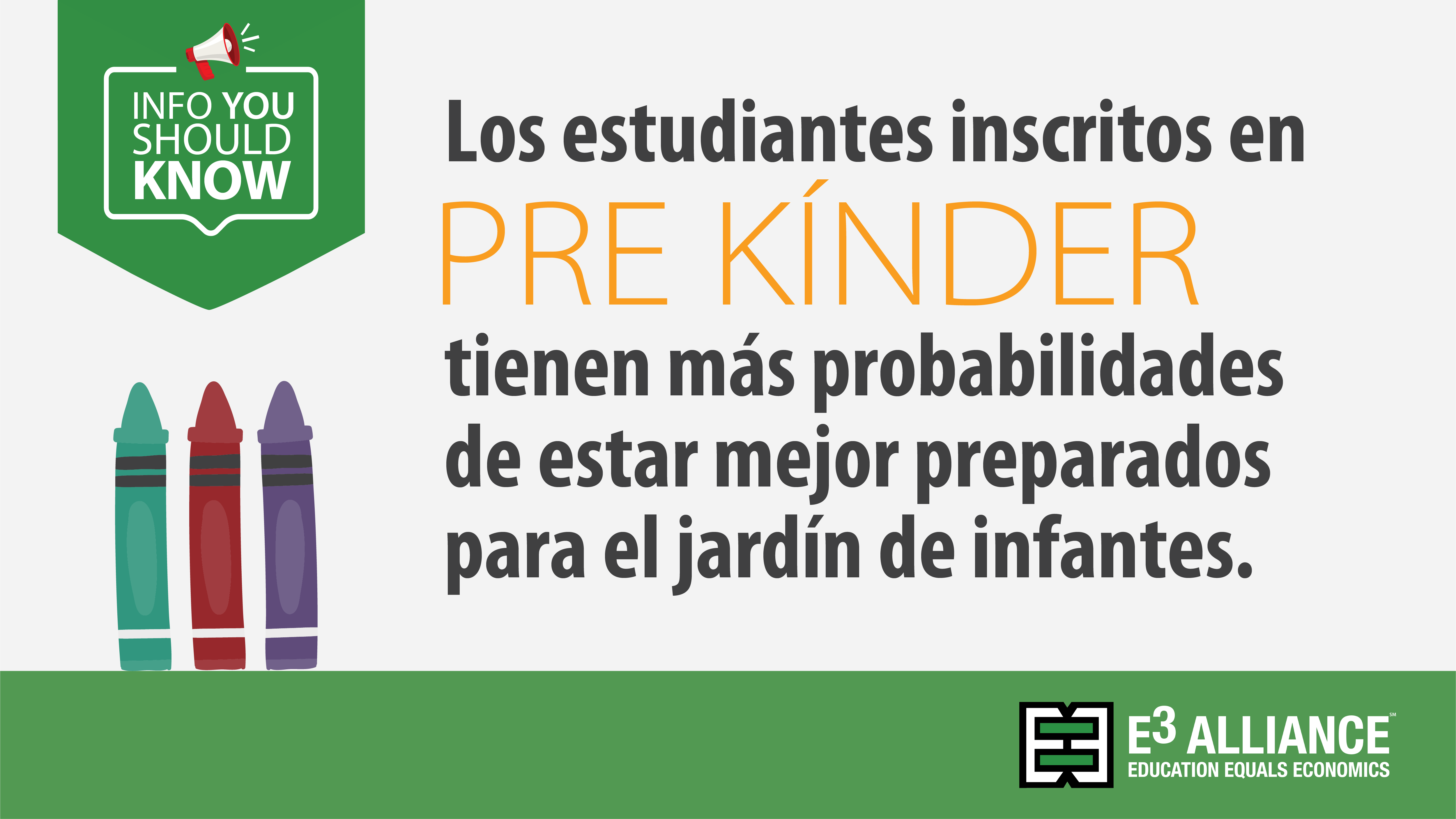 Los estudiantes inscritos en pre kínder tienen más probabilidades de estar mejor preparados para el jardín de infantes.